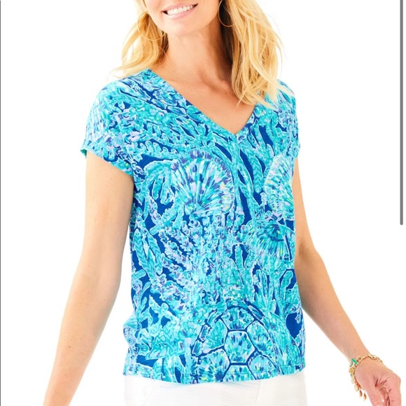 Lilly Pulitzer Tops - Lilly Pulitzer Tortuga Time Daley Tee